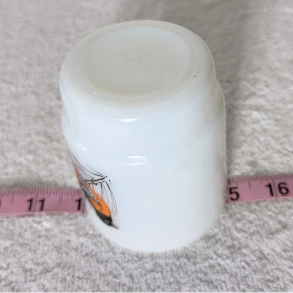 Vintage Anchor Hocking Fire King Milk Glass Baltimore Oriole Stacking Mug - Picture 14 of 14